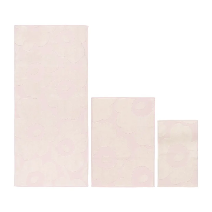 Marimekko - Unikko Set de serviettes, blanc / rose (3 pcs)