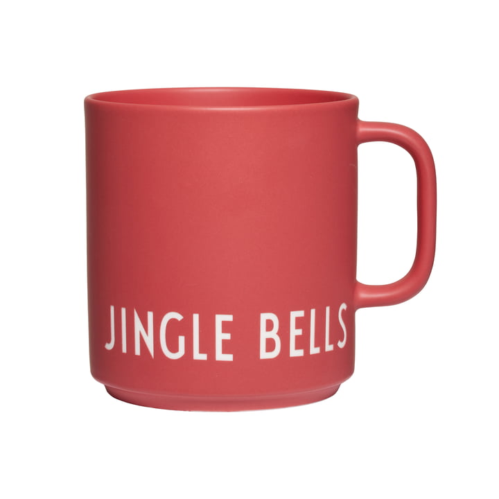 Le mug en porcelaine AJ Favourite de Design Letters en Jingle Bells / rouge