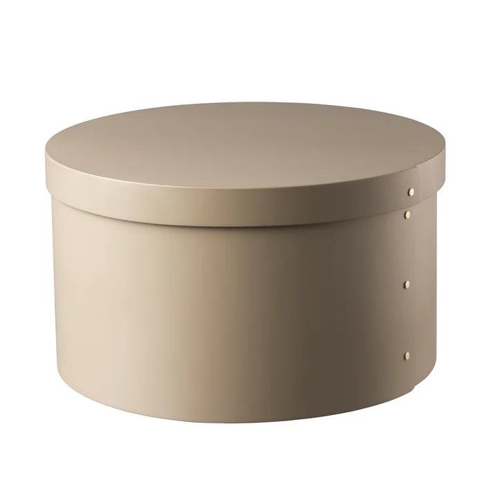 FDB Møbler - Drejø Boîte de rangement, Ø 42 cm, gris-beige