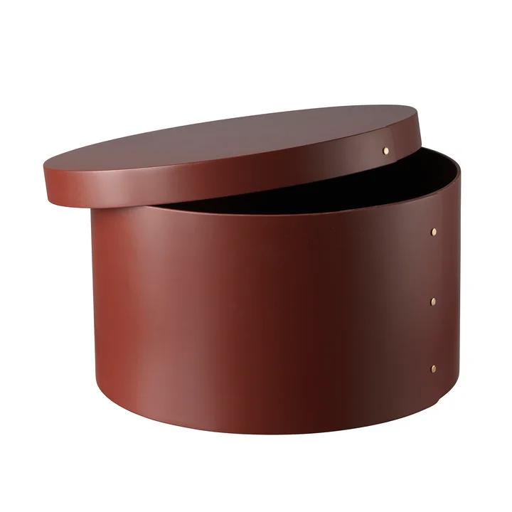 FDB Møbler - Drejø Boîte de rangement, Ø 42 cm, rouge oxyde