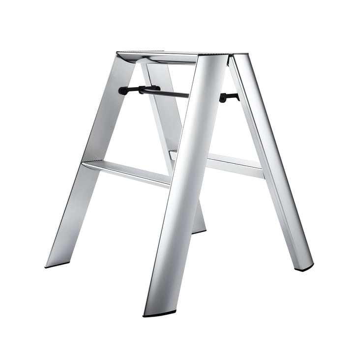 Metaphys - Premium Lucano 2 Step Escabeau pour tabouret, argent