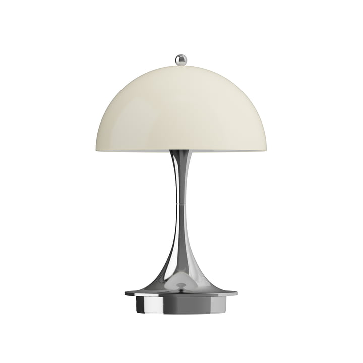 Louis Poulsen - Panthella 160 Portable V3 Lampe de table à LED rechargeable, chrome / beige opale