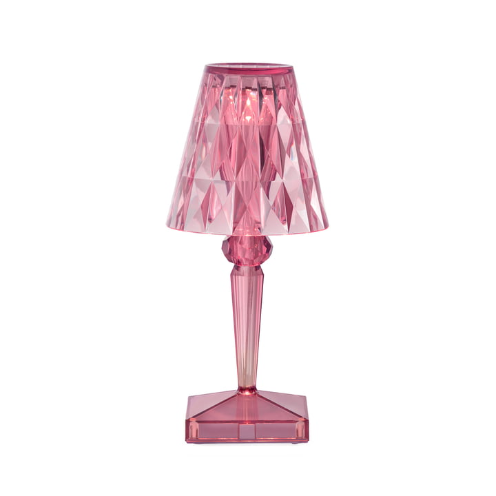 Kartell - Battery Lampe de table à accu H 26 cm, rose pastel