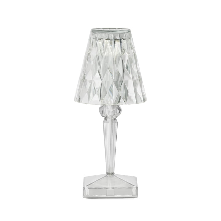 Kartell - Battery Lampe de table à accu H 26 cm, transparente