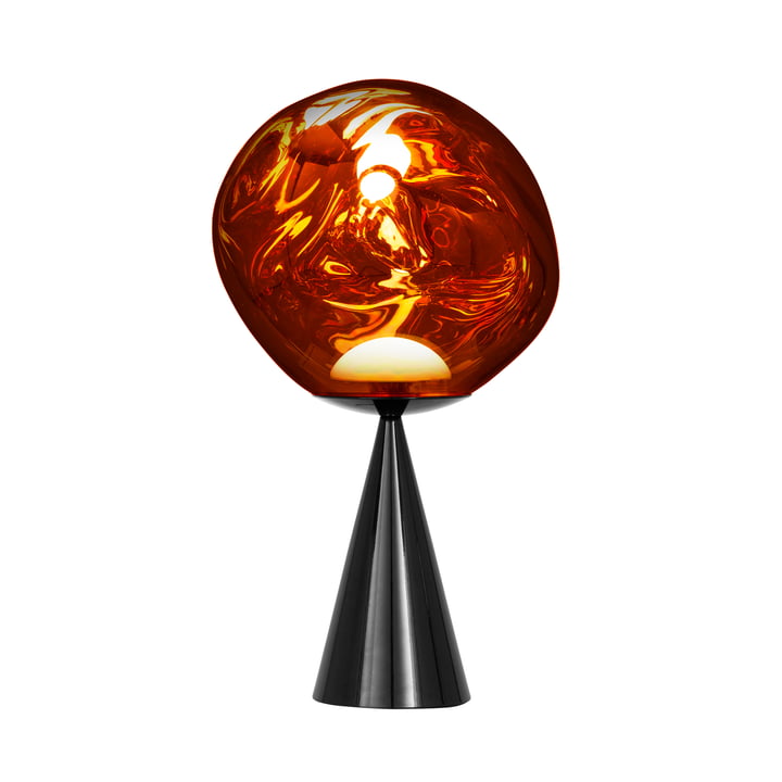 Tom Dixon - Melt Cone Fat LED lampe de table, cuivre / noir