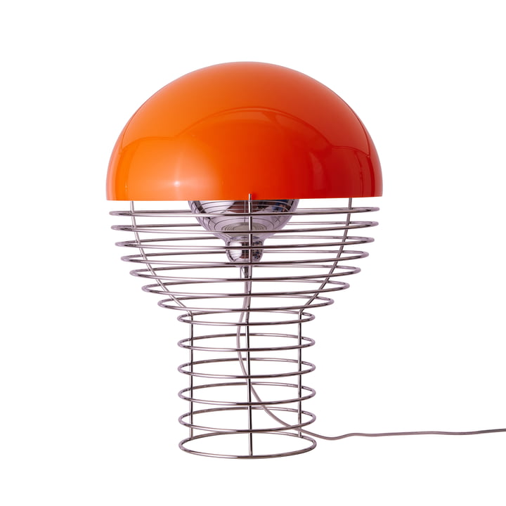 Verpan - Wire Lampe de table Ø 40 cm, chrome / orange