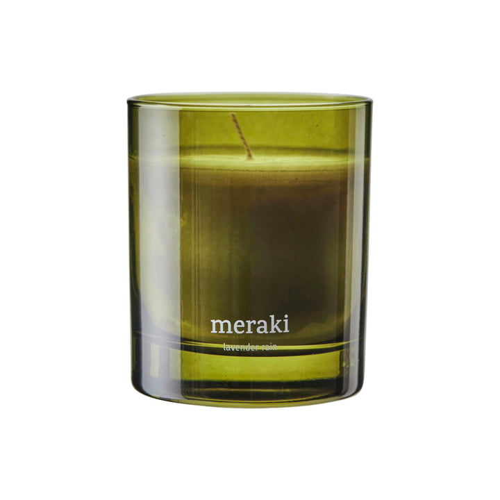 Meraki - Bougie parfumée, Ø 8 cm, Lavender rain