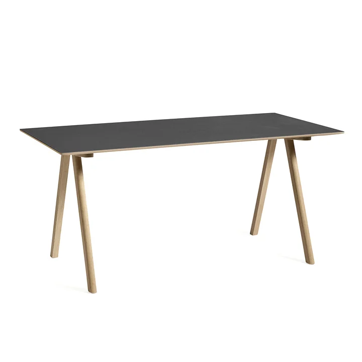 HAY - Copenhague CPH10 2. 0 Table, 160 x 80 cm, chêne laqué / noir