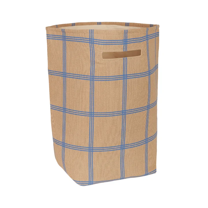 Nobodinoz - Vibes Corbeille de rangement, large, marron / bleu