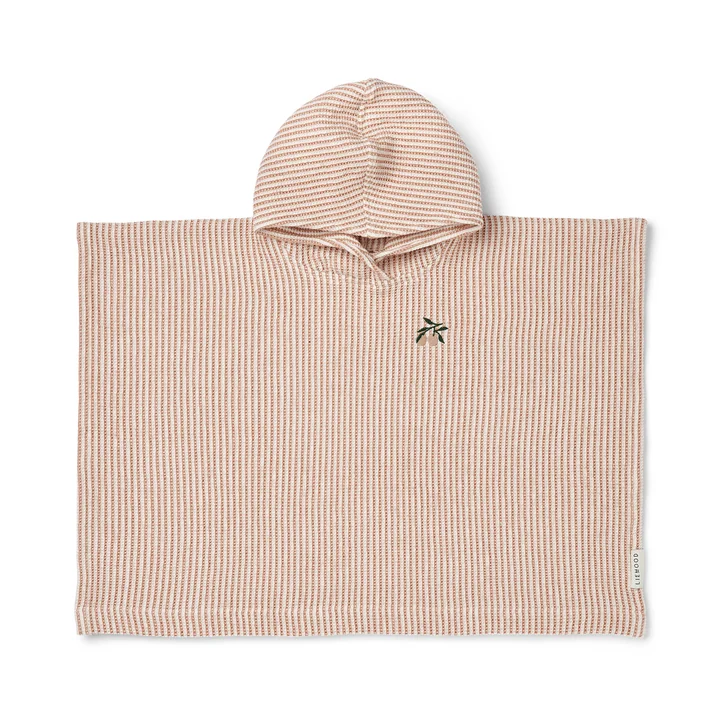 LIEWOOD - Paco Poncho de bain, rayé, tuscany rose / crème de la crème