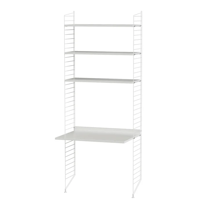 String - Combinaison de postes de travail, 78 x 200 x 30 cm, blanc