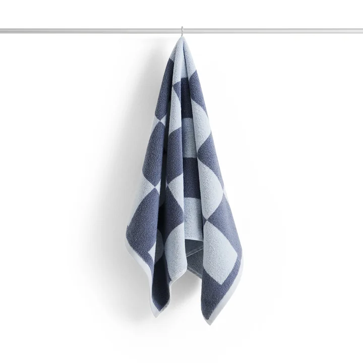 HAY - Check Serviette de bain, 50 x 90 cm, steel blue