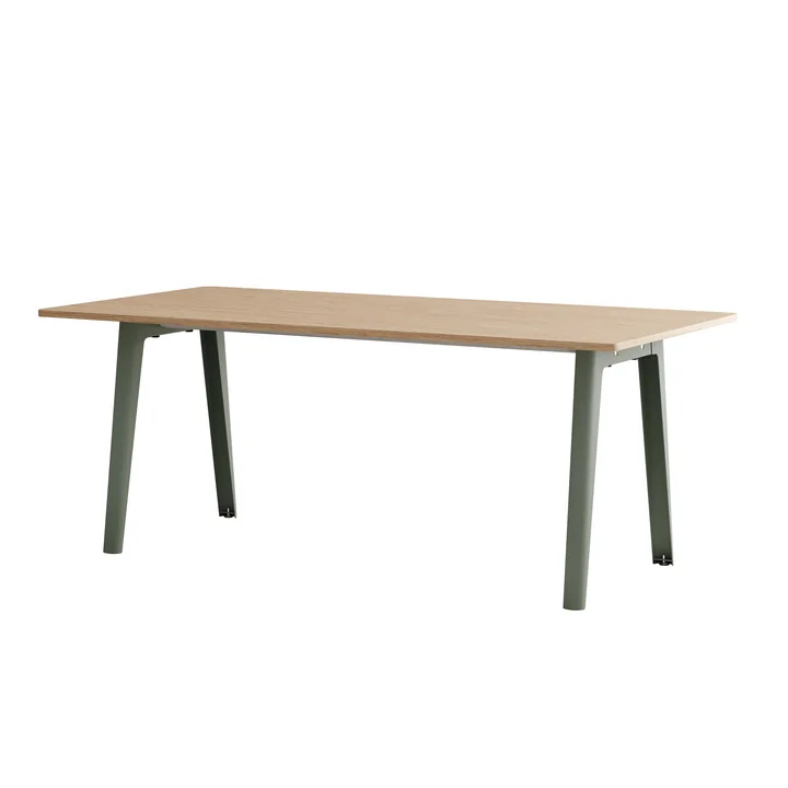 TipToe - NEW MODERN Table de salle à manger 95 x 190 cm, chêne / eucalyptus gris