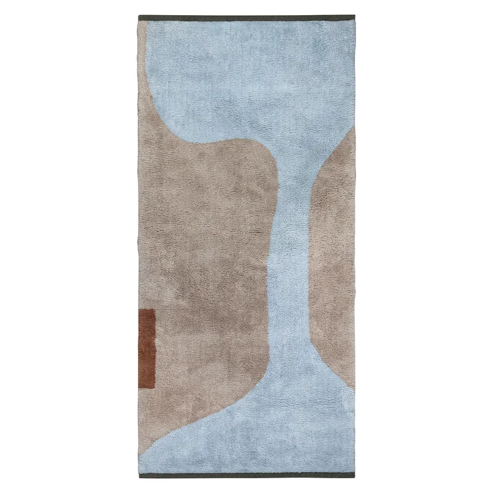 Mette Ditmer - Figura Tapis, 150 x 70 cm, bleu clair