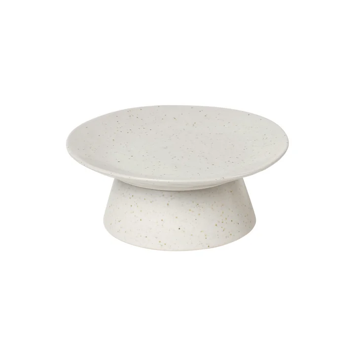 Broste Copenhagen - Nordic Vanilla Plateau à gâteaux, Ø 14,5 x 6 cm, blanc