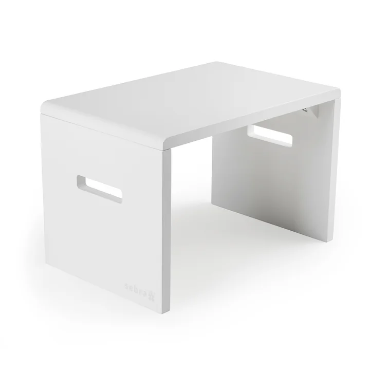 Sebra - Tabouret marchepied pour enfants, H 24 cm, blanc