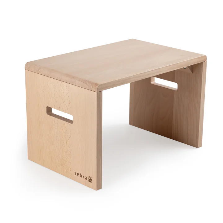 Sebra - Tabouret marchepied pour enfants, H 24 cm, Wooden Edition, hêtre naturel