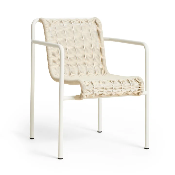 HAY - Palissade Cord Dining Armchair, blanc crème
