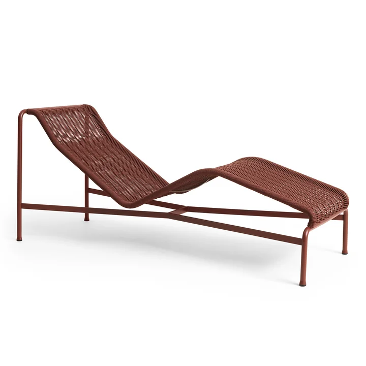 HAY - Palissade Cord Chaise Longue Chaise longue, iron red