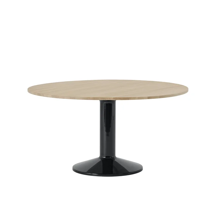 Midst Table de salle à manger, Ø 140 cm, chêne huilé / noir de Muuto