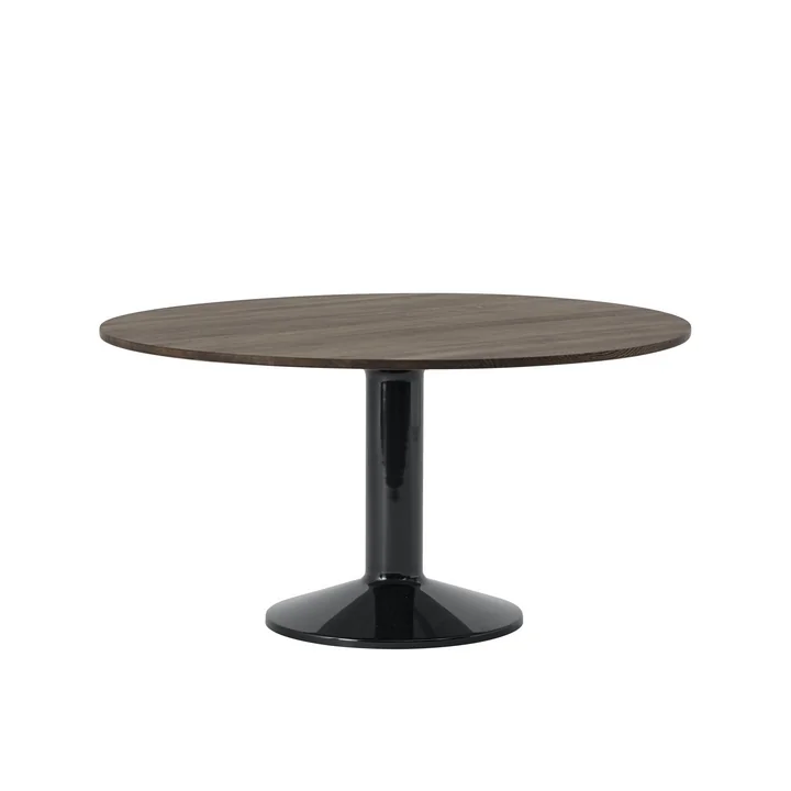 Midst Table de salle à manger, Ø 140 cm, chêne huilé foncé / noir de Muuto
