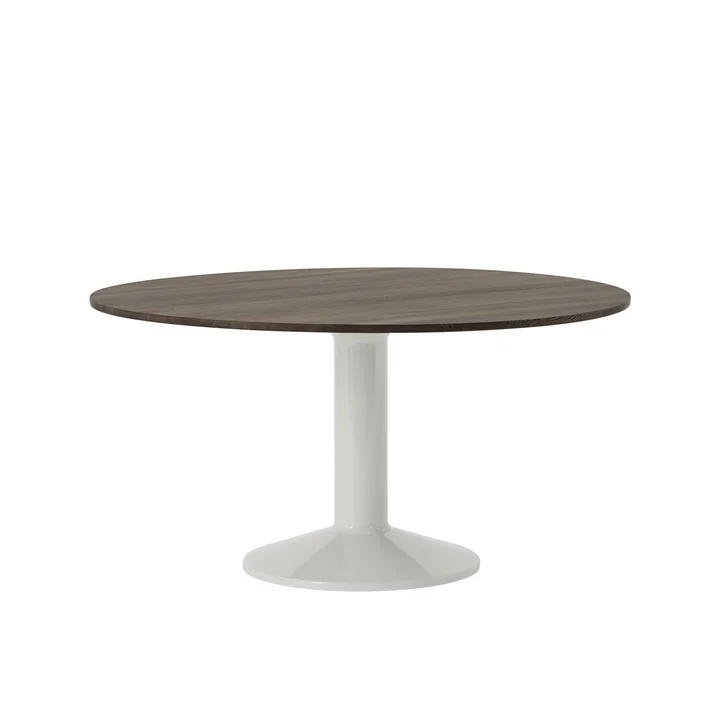 Midst Table de salle à manger, Ø 140 cm, chêne huilé foncé / gris de Muuto