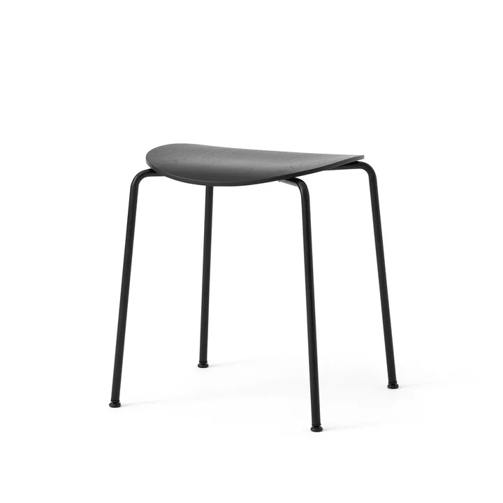 & Tradition - Pavilion AV36 Tabouret, H 46 cm, chêne noir (patins en plastique)