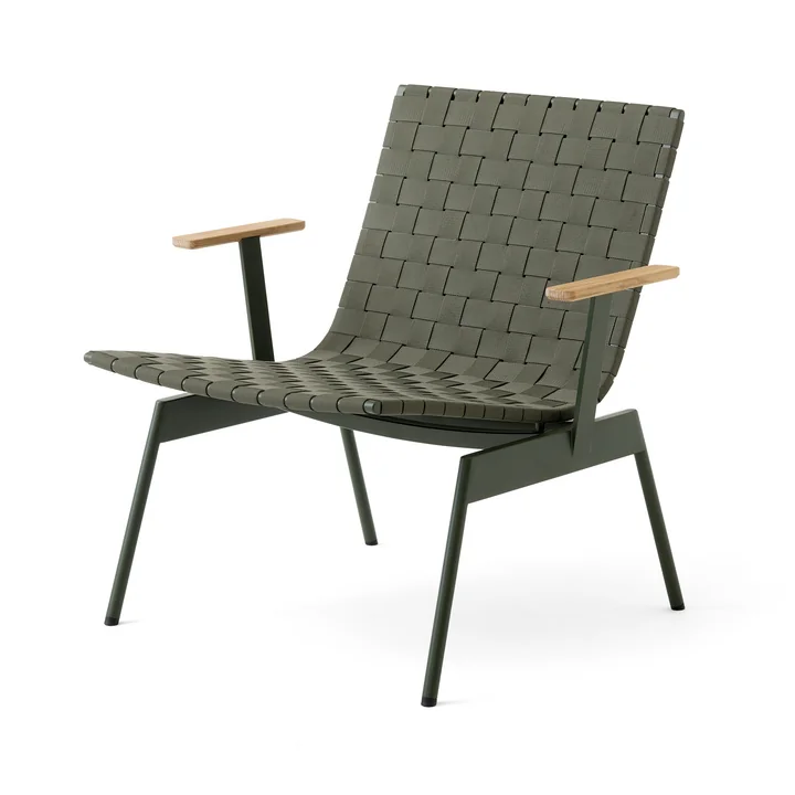 & Tradition - Ville AV45 Outdoor Lounge Chair avec accoudoirs, bronze green