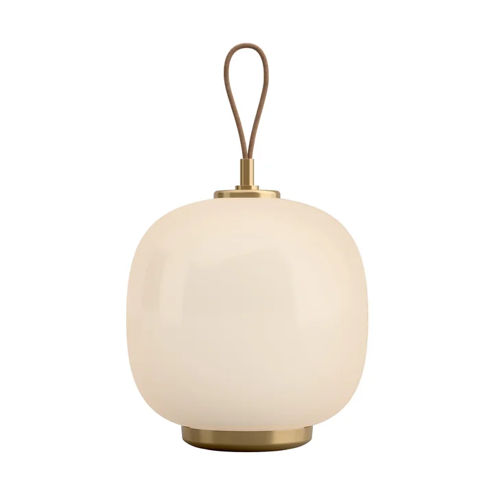 Louis Poulsen - VL45 Radiohus Portable LED lampe de table, laiton / glossy opal white