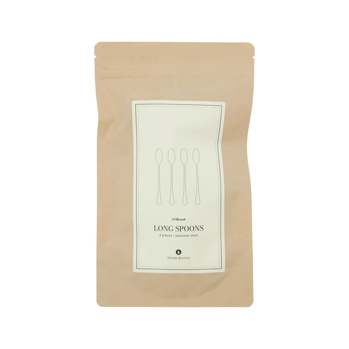 House Doctor - Brush cuillère, longue, argent-finish (set de 4)