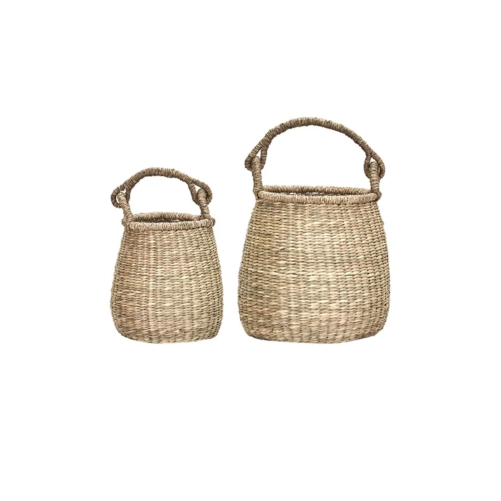 House Doctor - Cesta Panier de rangement M, jonc de mer naturel (lot de 2)