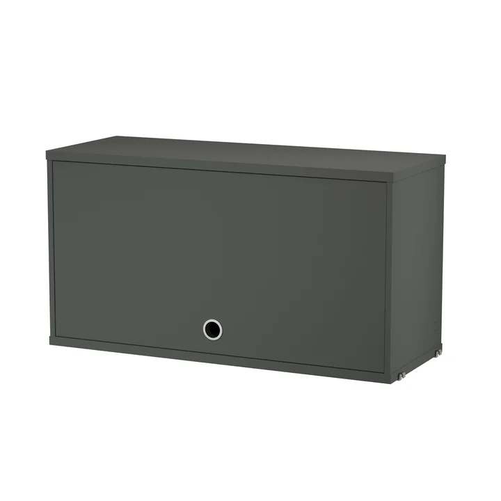 String - élément d'armoire avec porte rabattable, 78 x 30 cm, gris foncé