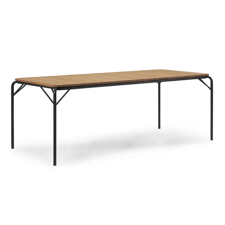 Normann Copenhagen - Table Vig, 90 x 200 cm, noir / robinier