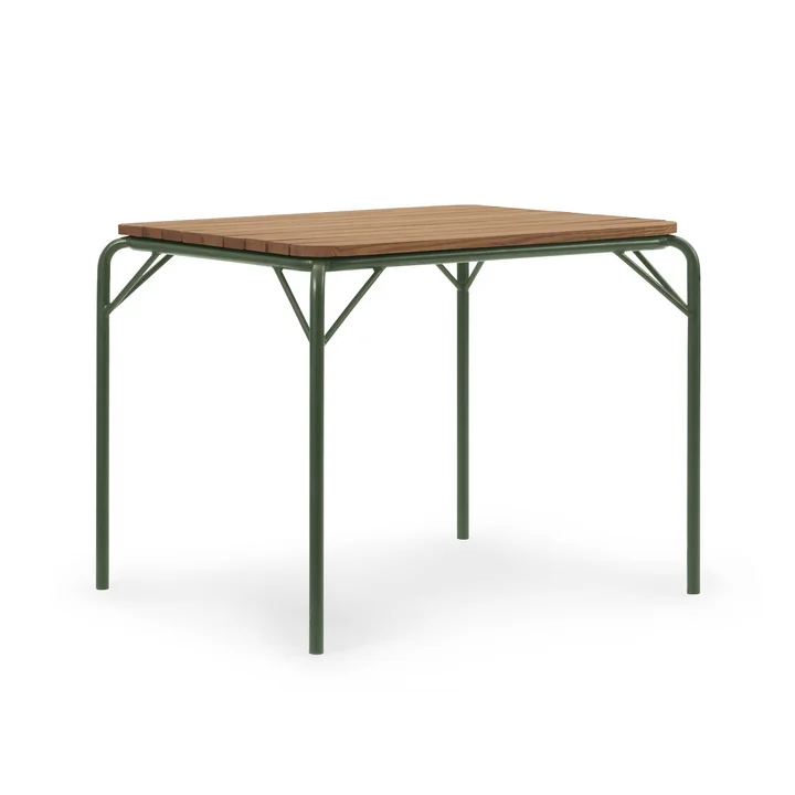 Normann Copenhagen - Table Vig, 90 x 80 cm, vert foncé / robinier