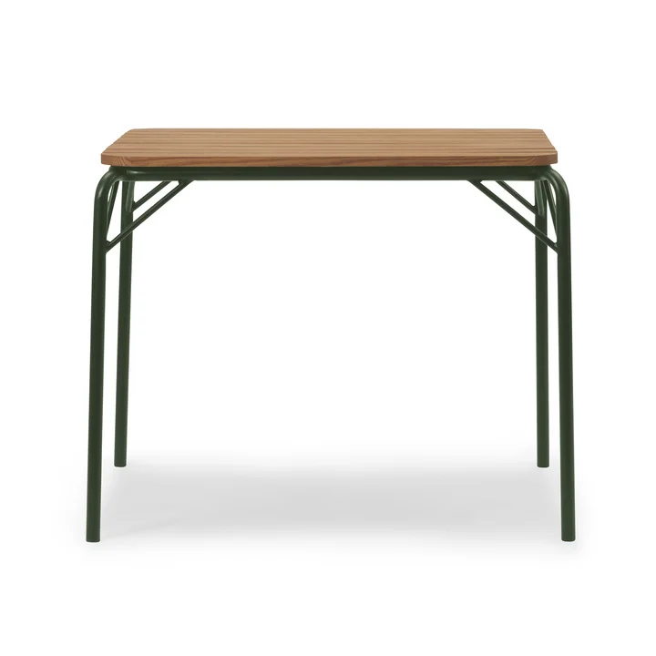 Normann Copenhagen - Table Vig, 90 x 80 cm, vert foncé / robinier