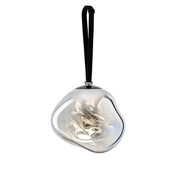 Tom Dixon - Melt LED lampe de sol / lampe suspendue avec batterie, noir / argent