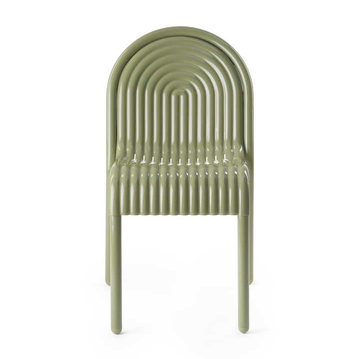 Tom Dixon - Groove Chaise de jardin, vert mousse