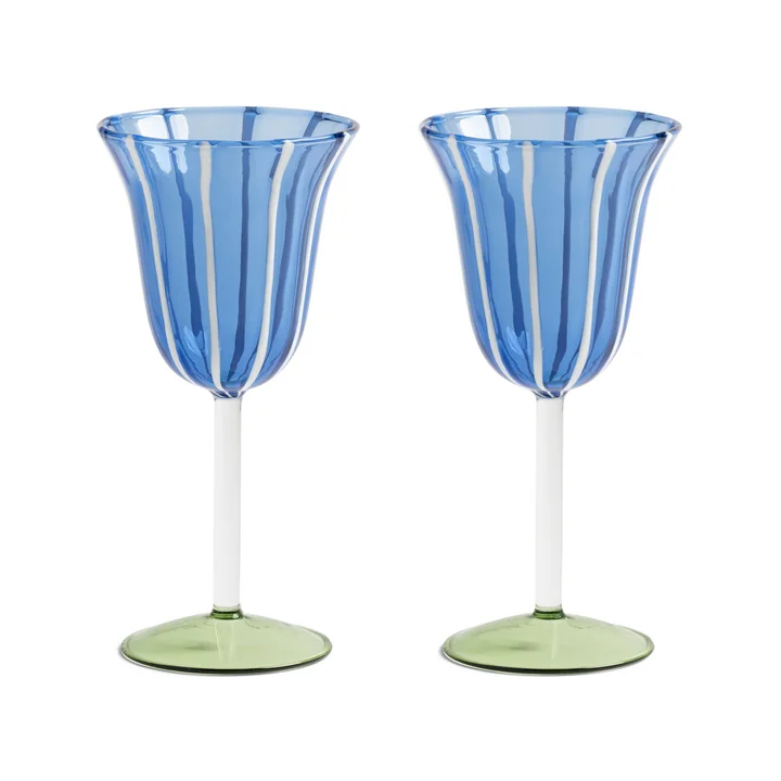 & klevering - Eve verre à vin 180 ml, bleu (set de 2)