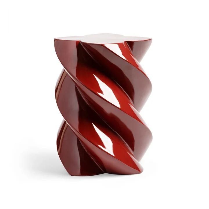 & klevering - Marshmallow table d'appoint 39,5 x Ø 29 cm, bourgogne