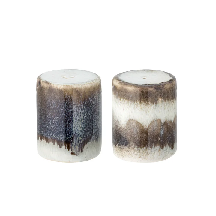 Bloomingville - Paula salière et poivrière, Ø 5 x 6 cm, multicolore (set de 2)