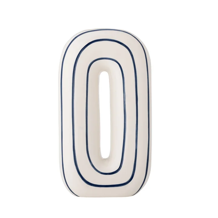 Bloomingville - Mae Vase, H 32 cm, blanc / bleu