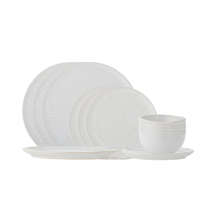 Bloomingville - Addison Vaisselle Dinner Set, blanc (12 pcs.)