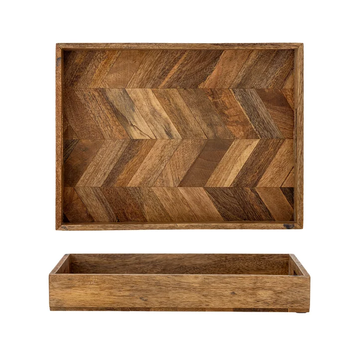 Bloomingville - Katalyn Plateau de service, 30 x 40 cm, mangue naturelle