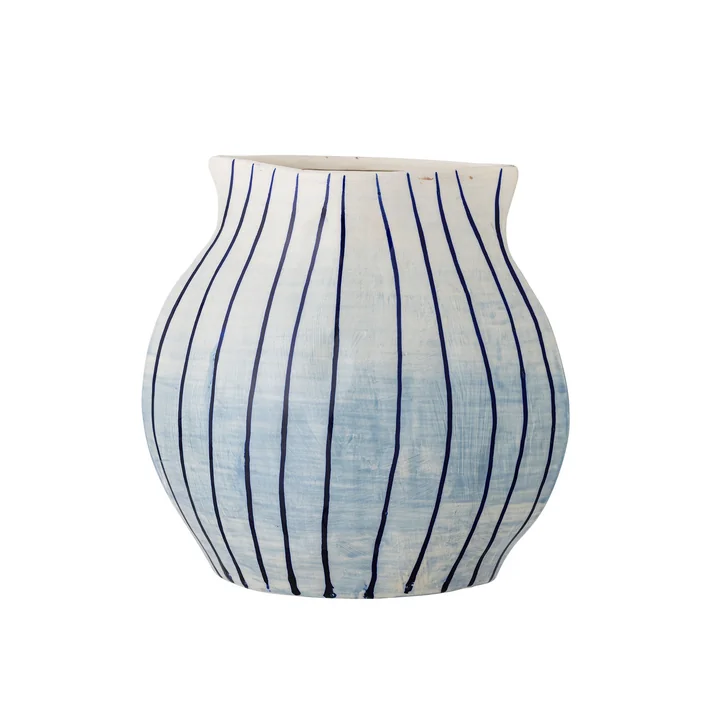Bloomingville - Esra Vase, H 22 cm, bleu