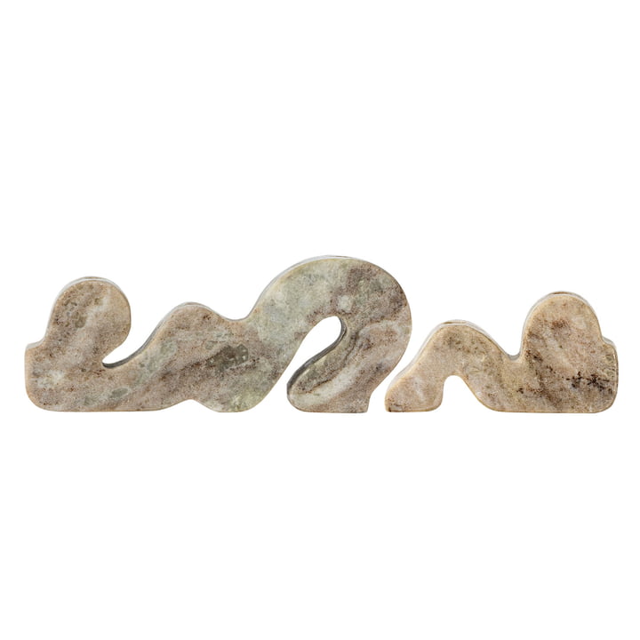 Bloomingville - Liabella bougeoir, marbre gris (set de 2)