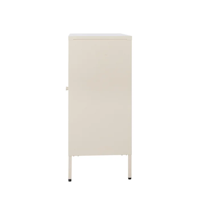 Bloomingville - Salvo Cabinet avec portes en verre, 80 x 90 x 40 cm, naturel