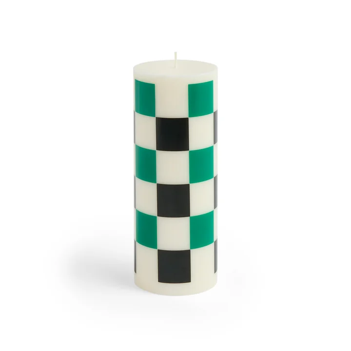 HAY - Column Bougie M, blanc cassé / vert / black check
