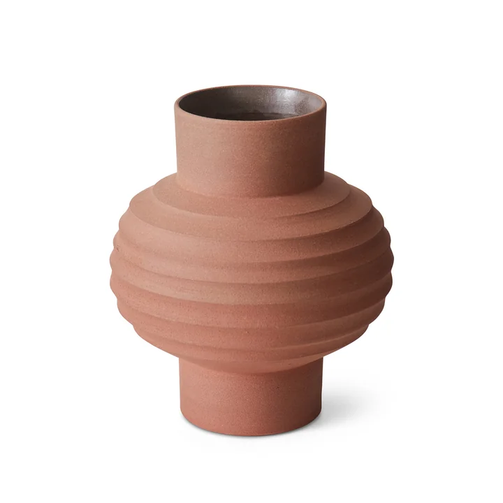 HKliving - Handcarved Vase en terre cuite, Bulb