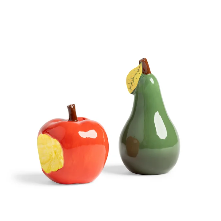 & klevering - Haines salière et poivrière, pomme & poire, multicolore