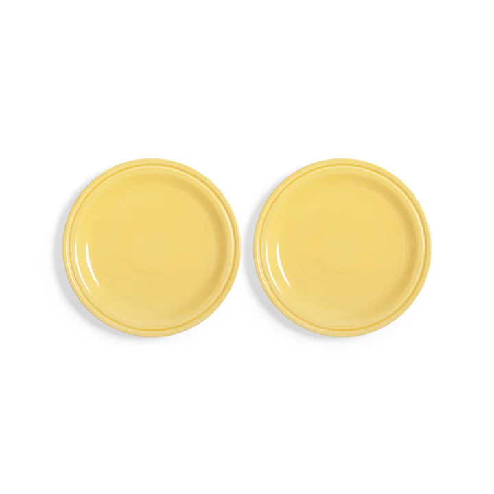 & klevering - Mochi Assiette, Ø 22,5 cm, jaune (set de 2)
